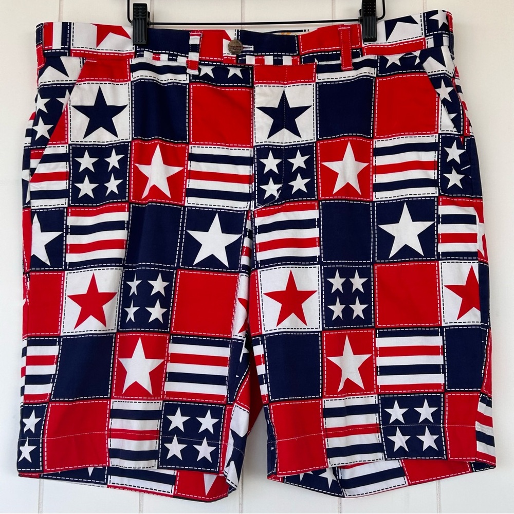 Loudmouth Golf Men’s Stars & Stripes 10” Golf Shorts Size‎ 40